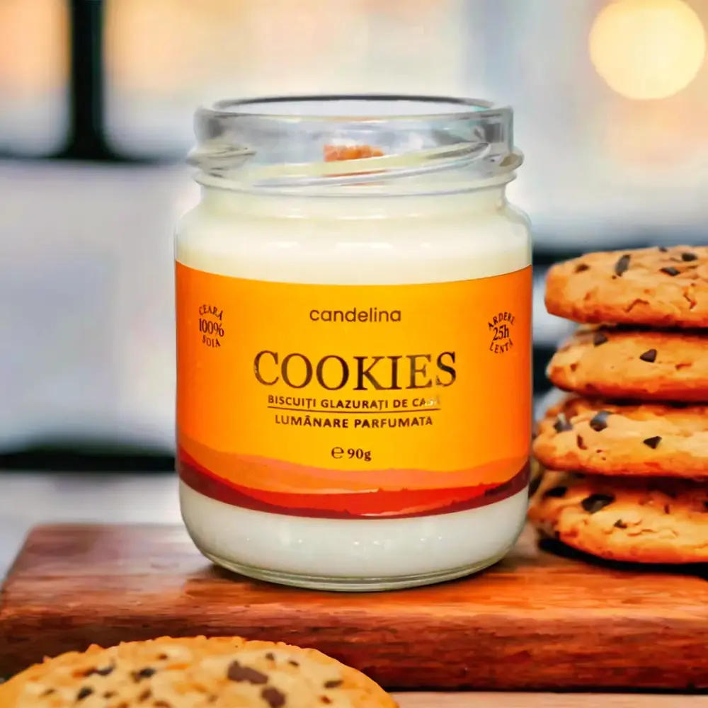 Lumânare parfumată COOKIES - Biscuiți glazurați de casă, 90g