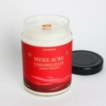 Lumânare parfumată MERE ACRE CARAMELIZATE, 280g, fundal alb