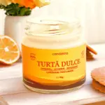 Lumânare parfumată TURTĂ DULCE - Caramel, Ghimbir, Nucșoară, 90g