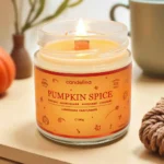 Lumânare parfumată PUMPKIN SPICE - Dovleac, Scorțișoară, Nucșoară, Cuișoare, 180g