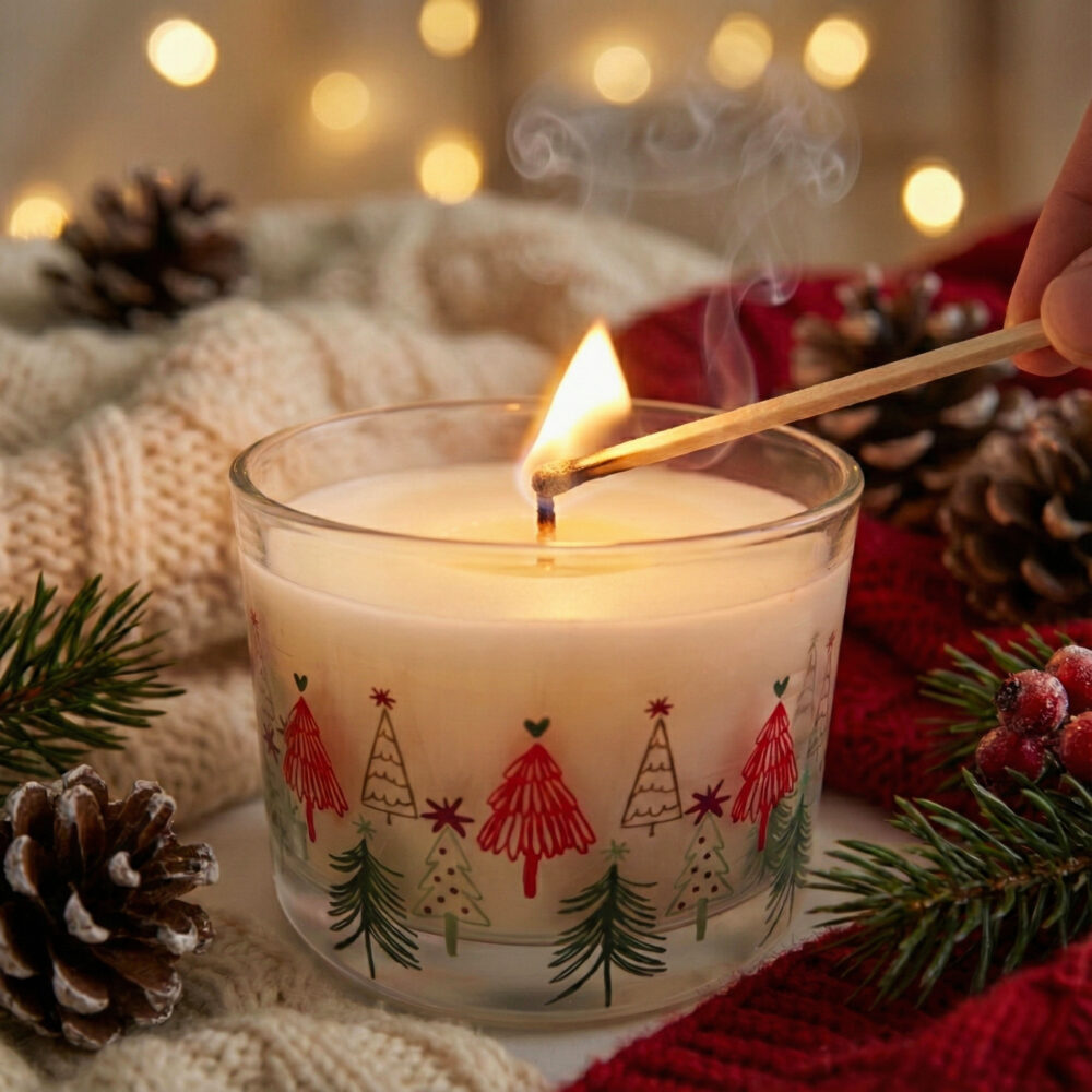 Lumânare Parfumată FROZEN IN TIME - 3 Arome la Alegere, 140g, lumanare parfumata handmade craciun, aprindere